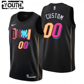 Camisetas Niños Miami Heat Personalizadas Nike 2021-22 City Edition Swingman